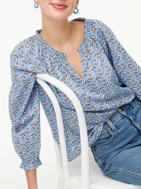 JCREW Factory 3/4 Sleeve Blouse